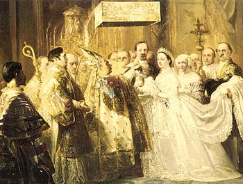 St. Anthony Mary Claret baptizing a member of the royal family